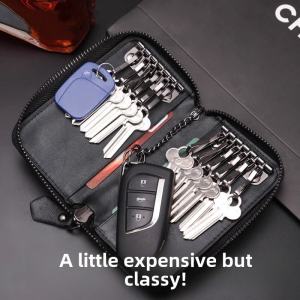 Woven Genuine Feel Key Bag