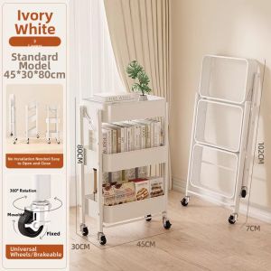 Folding Portable Storage Rack With Wheels