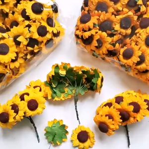 100Pcs Kelopak Bunga Matahari Artificial Flower Bunga Kertas Mini Diy Craft Hiasan