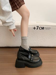 MIFULIAN | British Style Thick Sole Loafers Spring New Chunky Heel Camellia Design Slip-on Shoes
