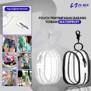 NANVAN NVN-TS3 TAS POUCH KOTAK PENYIMPANAN KABEL DATA / CHARGER / KOSMETIK TRANSPARAN BISA DI GANTUNG DITAS