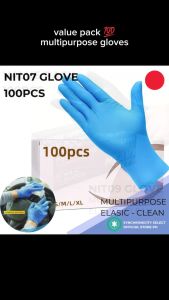 NIT09 Professional 100pcs Disposable Nitrile Gloves: Durable Chemical Resistant Waterproof Clean