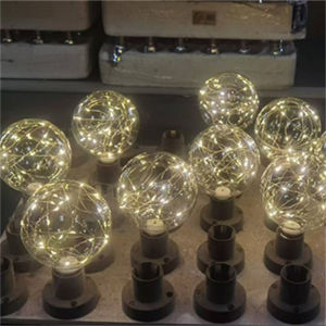 1pcs Colorful G95 LED Filament Bulbs Starry Sky Copper Wire Bulb Chirstmas String Lamp Glass for indoor Christmas Decor