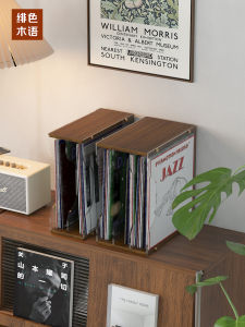 Acrylic Vinyl Record Display Stand Desktop Storage Rack CD Album Holder Black Vinyl Disc Shelf Family Organization Tool