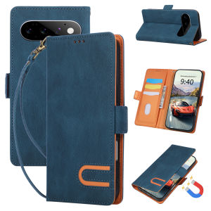 Wrist Strap Wallet Card Slot Holder Phone Case for Google Pixel 11 10 9 Pro XL10A 9A 8A 7A Flip Leather Stand Protecto Cover
