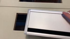 50CM BLACK GROMMET CUSTOM TOP WIRE BOX 5 HOLE LUBANG KABEL MEJA MEETING TANAM ALUMINIUM (Untuk Steker Stop Kontak Saklar ) 2 LUBANG GROMMET