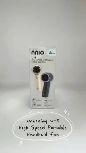 NNIO U-5 High Speed Handheld Fan | 100-Speed USB-C Rechargeable Mini Fan | Strong Wind Portable Fan for Travel