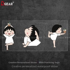 Cherry Little Maruko Yoga Cartoon Scratch Covering Sticker
