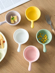 Creative Home Dining Utensils Seasoning Dish Baby Complementary Food Bowl Japanese Style Ceramic round Dish Baby Feeding Aid