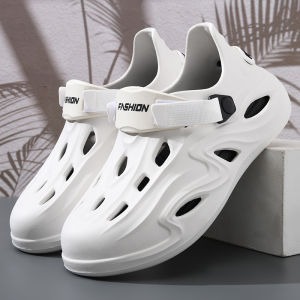 Xăng Đan Nam Giày Lỗ Mùa Hè Dép Cặp Đôi Chống Mùi Chống Trơn Trượt Bít Mũi Đi Biển Cảm Giác Cứt Đi Ra Ngoài Nam