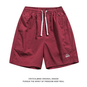 กางเกงลำลองฤดูร้อน กางเกงขายาวทรงหลวมระบายอากาศได้ดี 5 นิ้ว กางเกงขาสั้นชายหาด กางเกงกีฬาพื้นฐาน กางเกงขายาวสำหรับกลางแจ้ง แห้งเร็ว