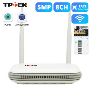 Mini WiFi NVR 8CH 3MP 4CH 5MP H.265 Wireless Network Video Recorder For 5MP WIFI Surveillance Security Camera Onvif Compatible