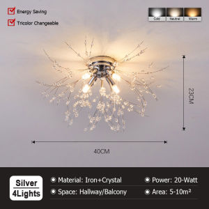 LANTU Modern Three-Color Dandelion Ceiling Lamp Ceiling Crystal Dining Room Dining Room Lamp Crystal Lamp Design Bedroom Bar Clothing Decoration Chandelier