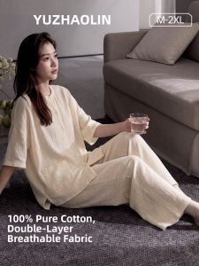 Yuzhaolin | Cotton Breathable Sleepwear Set Large Size