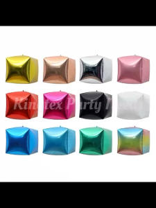 Square Stereo 4D Foil Balloon Christmas Gift Box Foil Balloon 22Inch For Merry Christmas Birthday Party Decoration Needs