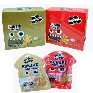 Mowon Konjac Bentuk Sotong - [ Bijan / Pedas ] 20pcs X 15g