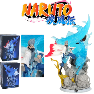 Bandai | 26CM Naruto Anime Figure Hatake Kakashi Statue Figurine Model Doll Ornament Collection Room Decora Desk Toy Gift
