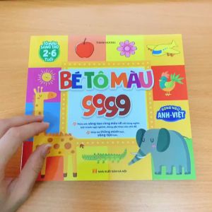 Sách - Bé tô màu 9999 song ngữ Anh Việt cho bé 2-6 tuổi