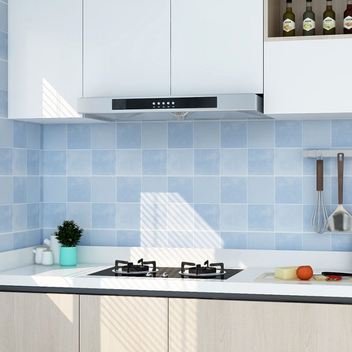 Thickened Waterproof Heat Resistant Kitchen Wall Stickers Self Adhesive Tile Sticker Range Hood Backsplash Remodeling Decal