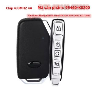 KEYECU 4 Nút Điều Khiển Từ Xa Thông Minh Key Fob 433 MHz Điều Khiển Gần Chip 4A Cho Xe KIA Soul 2019-2022 Móc Khóa Go Key Cho Xe