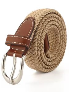 Thắt Lưng Vải Canvas Co Giãn Cho Nữ Thắt Lưng Thắt Eo Mỏng Giản Dị Đa Năng Cho Học Sinh Quần Jeans Co Giãn Thắt Lưng Bằng Da Tổng Hợp