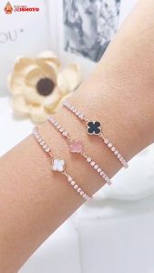 Gelang Tali Serut Kombinasi Emas Clover J5 Ismoyo: Aksesoris Fashion Ismoyo