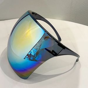 KAMMPT Huge Sports Goggle Men Futuristic Mirror Outdoor Cycling Protective Sunglasses Women Trendy Wrapped Round Anti-UV Shades