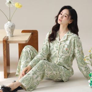 Bộ đồ ngủ nữ MiiOW Cat Person bằng cotton dài tay mềm mại thoải mái