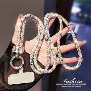 ZHENGEGE | Stylish Flashy Diamond Long Crossbody Phone Strap for Women