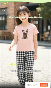 Kids Clothes Sets Cotton Short Sleeve Girls 2PCS/Set T-Shirt+pants Children Shirts and dress Home Wear Baby Clothes