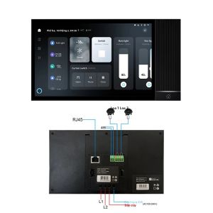 Bảng Điều Khiển Thông Minh Màn Hình Cảm Ứng 8 Inch Thiết Bị Wifi Với Hỗ Trợ Giọng Nói Alexa Gateway ZigBee Hồng Ngoại Cho Hệ Thống Âm Thanh Nhà Thông Minh Tích Hợp Sẵn Tuya