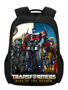 Transformer Super Warrior Schoolbag Primary School Grade 1-3 Kids 6-9 Years Old Backpack Cartoon Print Lightweight Backpack