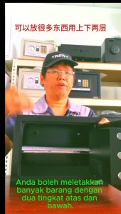 TRENY Digital Safety Box Money Metal Security Box Peti Besi Simpanan Keselamatan Money Box With Lock Burglar-resistant safe