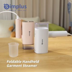 SimplusPink Handheld Garment Steamer 1200W Fast Heating Foldable and Portable For Home and Travel Flat And Hanging Ironing