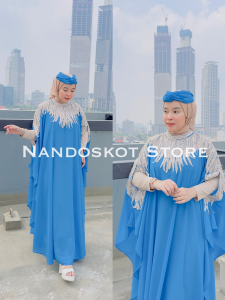 KAFTAN LEBARAN DAN PESTA MUSLIMAH DRESS MEWAH ELEGAN PREMIUM CERUTY BABYDOLL - NS CL KAFTAN