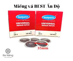 Miếng vá săm vá ruột vá lốp vá vỏ ruột xe máy ôtô BESTPATCH UR0 35mm (Hộp 100 miếng)