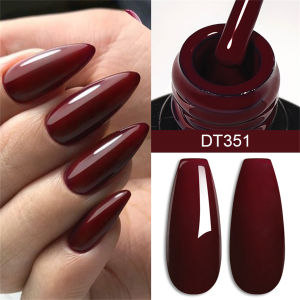 7ML Red Series Gel Nail Polish Autumn Winter Wine Red Glitter Gel Polish UV/LED Lamp Needed For Home Salon Nail Art Manicure