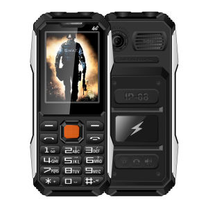 โทรศัพท์กลางแจ้งที่ทนทานบาง ๆ Dual SIM ปุ่มขนาดใหญ่สแตนด์บายนาน Blacklist ลําโพงดังไฟฉายสองตัว SOS โทรออกเครื่องเล่นวิดีโอ MP3