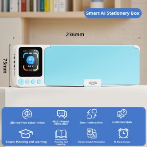 DAFENQIMENG | Smart Voice AI Educational Robot Alarm Clock Kids Multifunctional Pencil Case