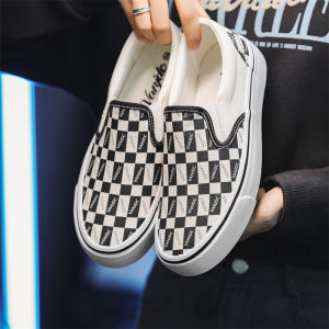 รองเท้าผ้าใบกันน้ำตาลสำหรับผู้ชาย สไตล์เกาหลี ระบายอากาศได้ดี ทรงหัวมน ด้านบนทำจากผ้า สวมใส่สบาย ฤดูใบไม้ผลิและฤดูร้อน