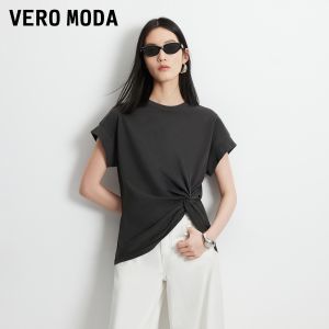Vero Moda | Cotton Pinch Pleat Drop Shoulder Versatile Tee