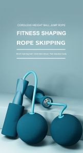 Campout【cod】 Dây nhảy không dây Bóng tạ tập thể dục giảm cân tập thể dục giảm cân dây nhảy không dây đốt mỡ chuyên nghiệp giảm béo dây nhảy bóng lớn dày