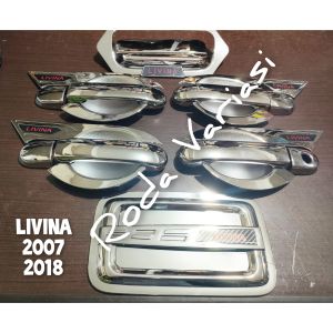 Cover Handel Outer Tank Cover Mobil Nissan Livina 2007-2018 Chrome Mengkilap