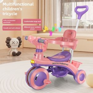 Kids Tricycle with Music Bicycle 1-3-6 Years Old Baby Stroller Lightweight Bicycle Childrens Bicycle