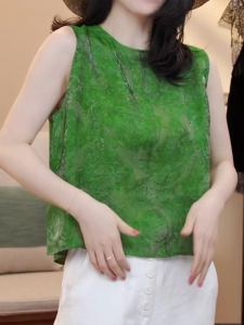 Shalldoer | Áo ba lỗ không tay thiết kế thanh lịch cho nữ mùa hè 2025 Áo thun mỏng rộng rãi đa năng giảm tuổi tác phong cách thường ngày