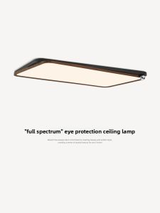 NSWR | Elegant Retro Wood Texture Ceiling Light with Eye Protection Square Design