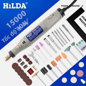 HILDA 18V Máy Khoan Mini Dụng Cụ Xoay Bộ Bút Khắc Với Phụ Kiện Mài Máy Khoan Điện Đa Năng Cho Gia Đình Gỗ DIY