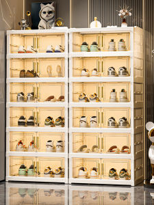 MEIZHUFU | Foldable Transparent Shoe Storage Box for Home