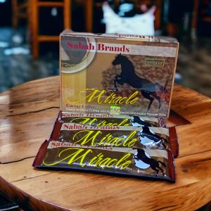 100% SABAH BRANDS MIRACLE COFFEE FOR MEN AND WOMEN 20 SACHETS PER BOX