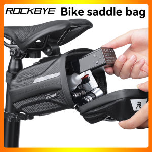 Rockbye Bicycle Tail Bag Saddle Bag Mountain Bike EVA Hard Shell Road Bike Waterproof Rear Bag Riding Equipment Accessories